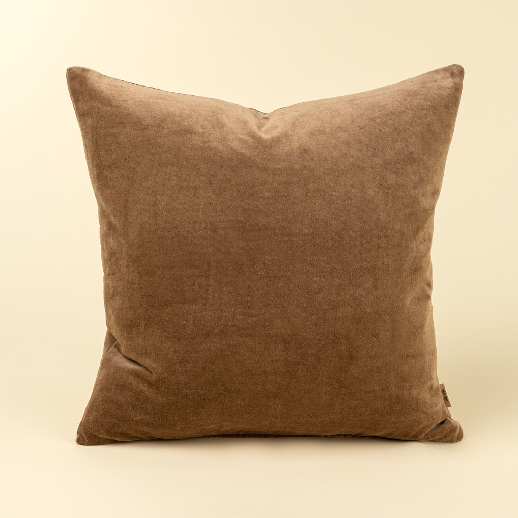 Vera Luxe Velvet Pillow - Caramel  (Two Sizes Available)