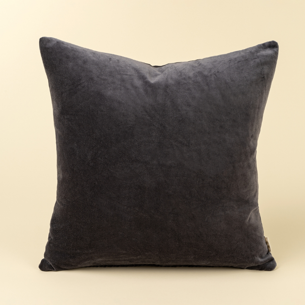 Vera Luxe Velvet Pillow - Blue Graphite (Two Sizes Available)