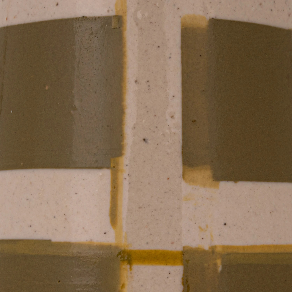 Plaid Stoneware Table Lamp