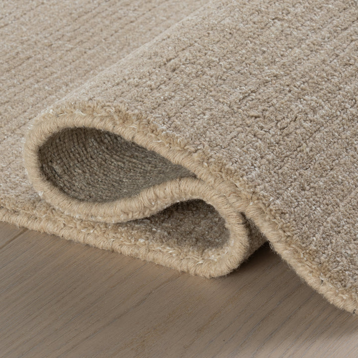Dash & Albert - Crosby Solid Beige Wool Rug