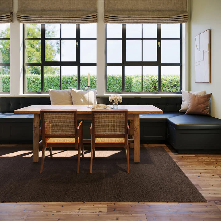 Dash & Albert - Hollis Solid Dark Brown Wool Rug