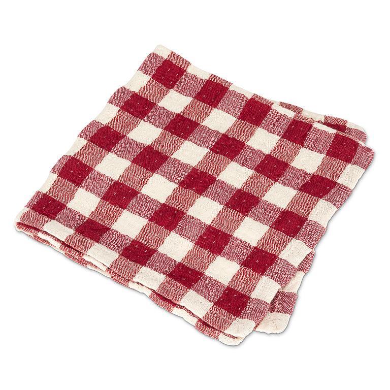Gingham Check Napkins - Red (Sold Individually)