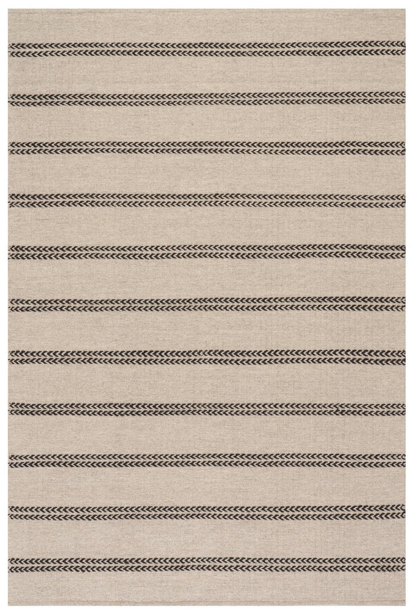 Dash & Albert - York Striped Grey Wool Rug
