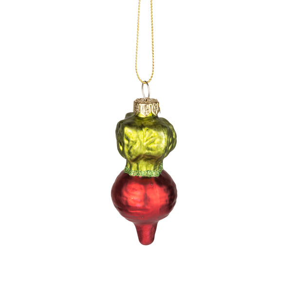 Glass Radish Ornament