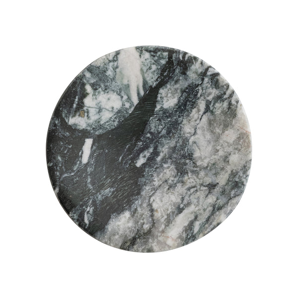 Round Marble Soap Dish - Black