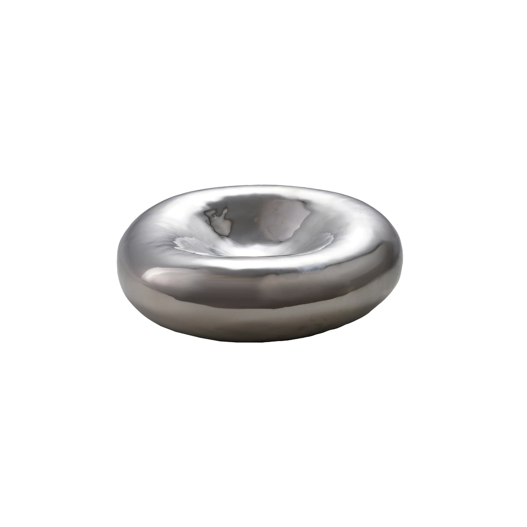 Chrome Stoneware Bowl