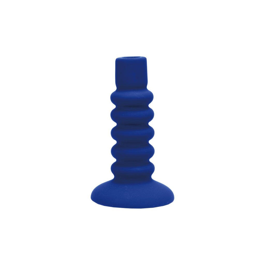 Cobalt Stoneware Candle Holder