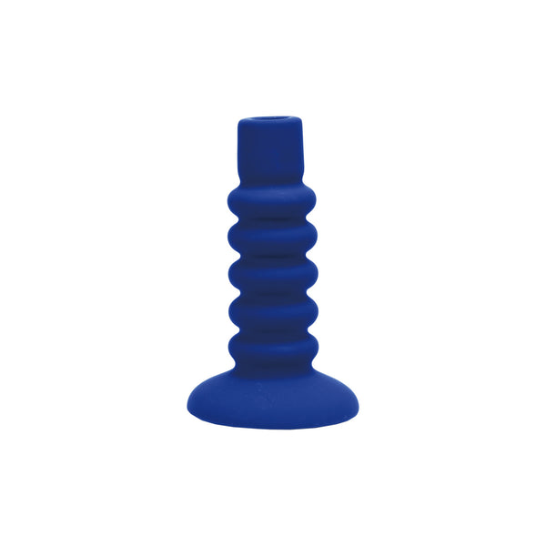 Cobalt Stoneware Candle Holder
