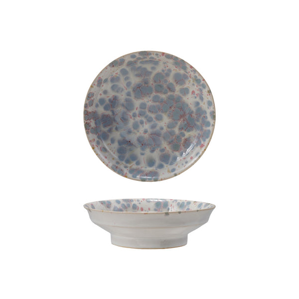 Speckled Stoneware Footed Bowl