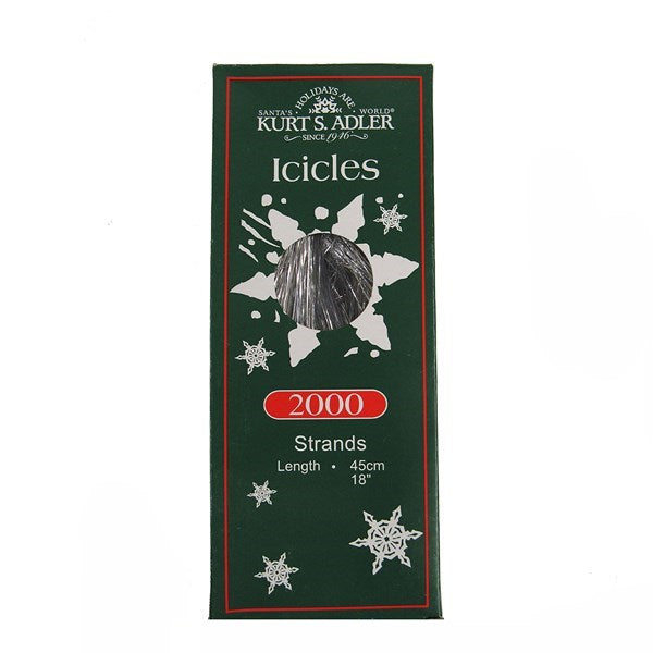 Tinsel Icicle Strands - Silver