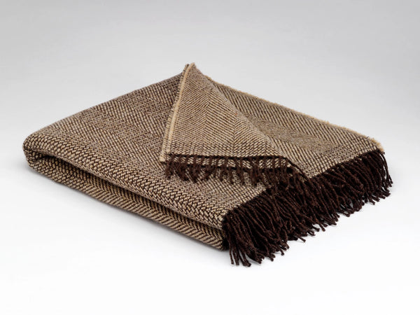 McNutt of Donegal Wool Blanket - Chocolate