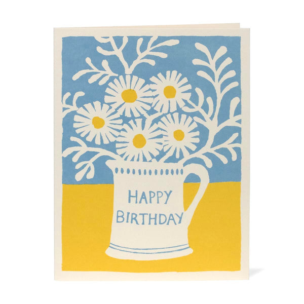Daisies In A Mug Birthday Card