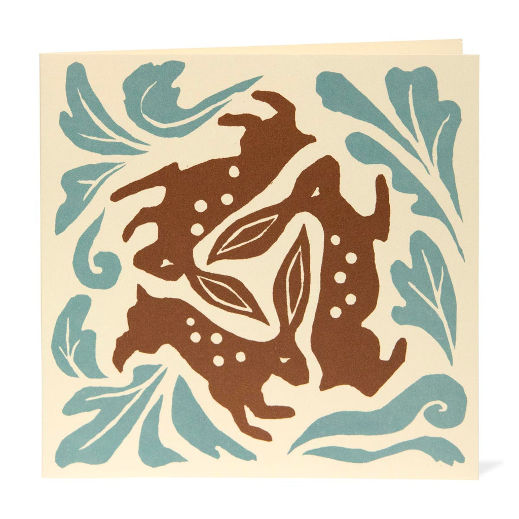 Three Hares Card
