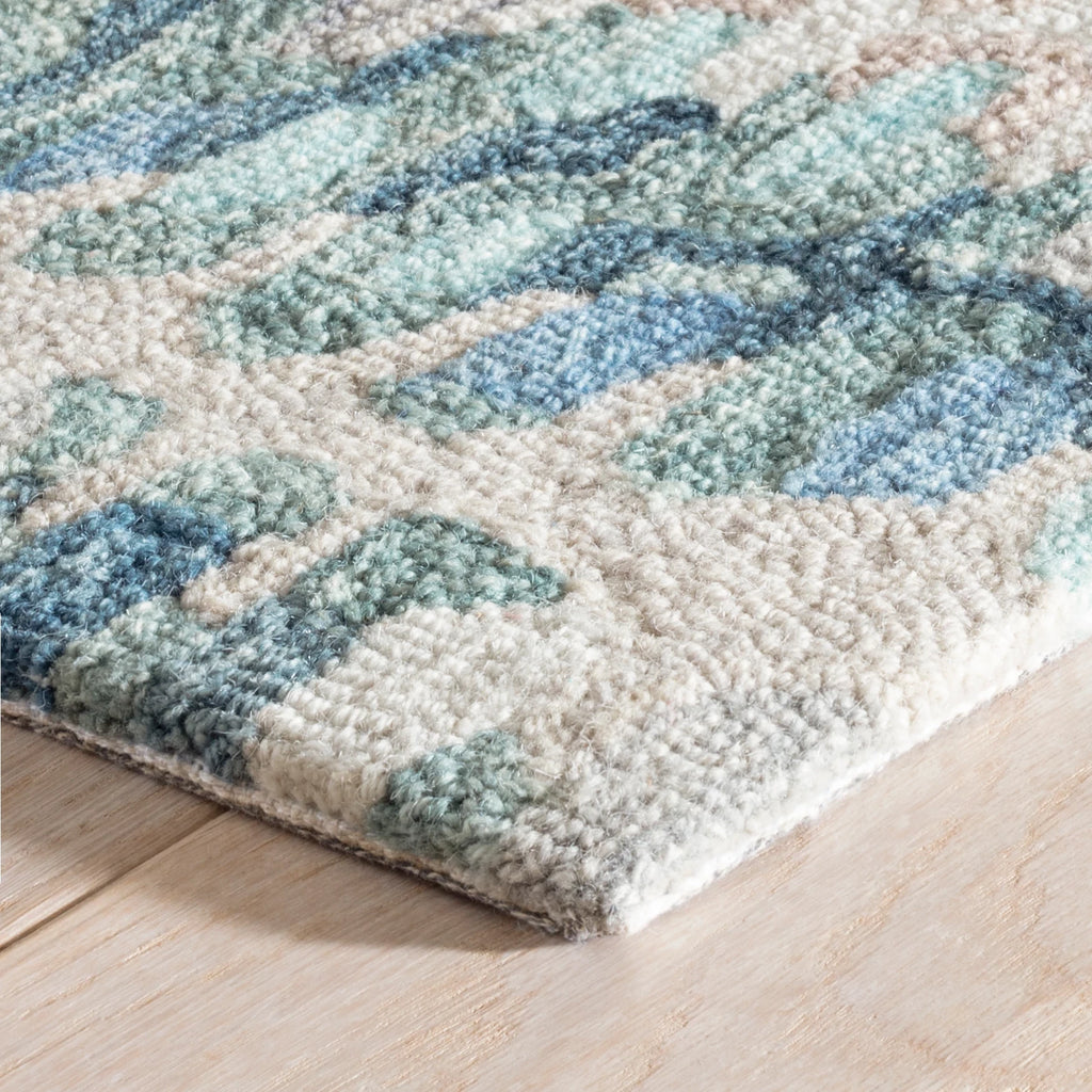 Dash & Albert - Paint Chip Blue Hand Micro Hooked Wool Rug