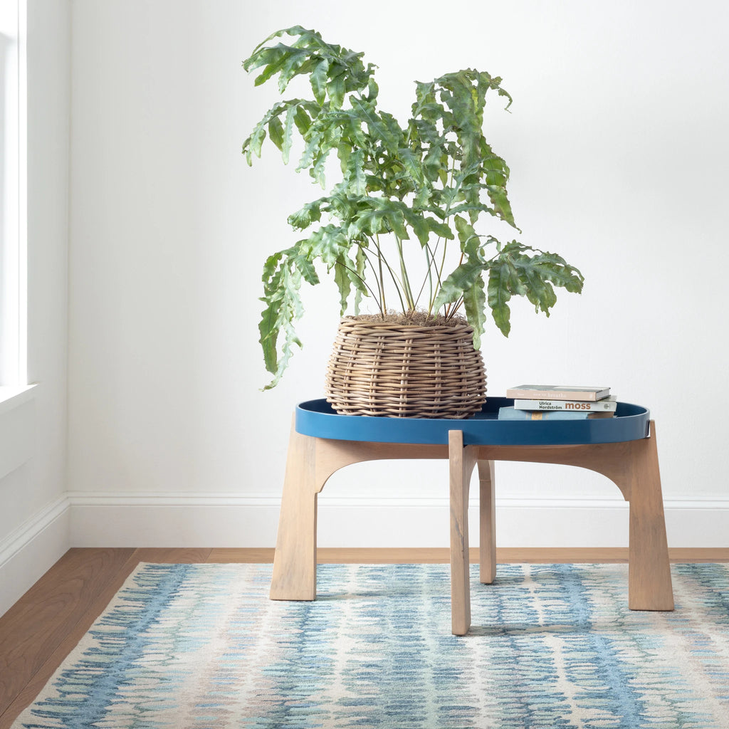 Dash & Albert - Paint Chip Blue Hand Micro Hooked Wool Rug