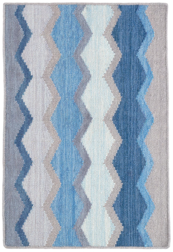 Dash & Albert - Safety Net Blue Handwoven Wool Rug