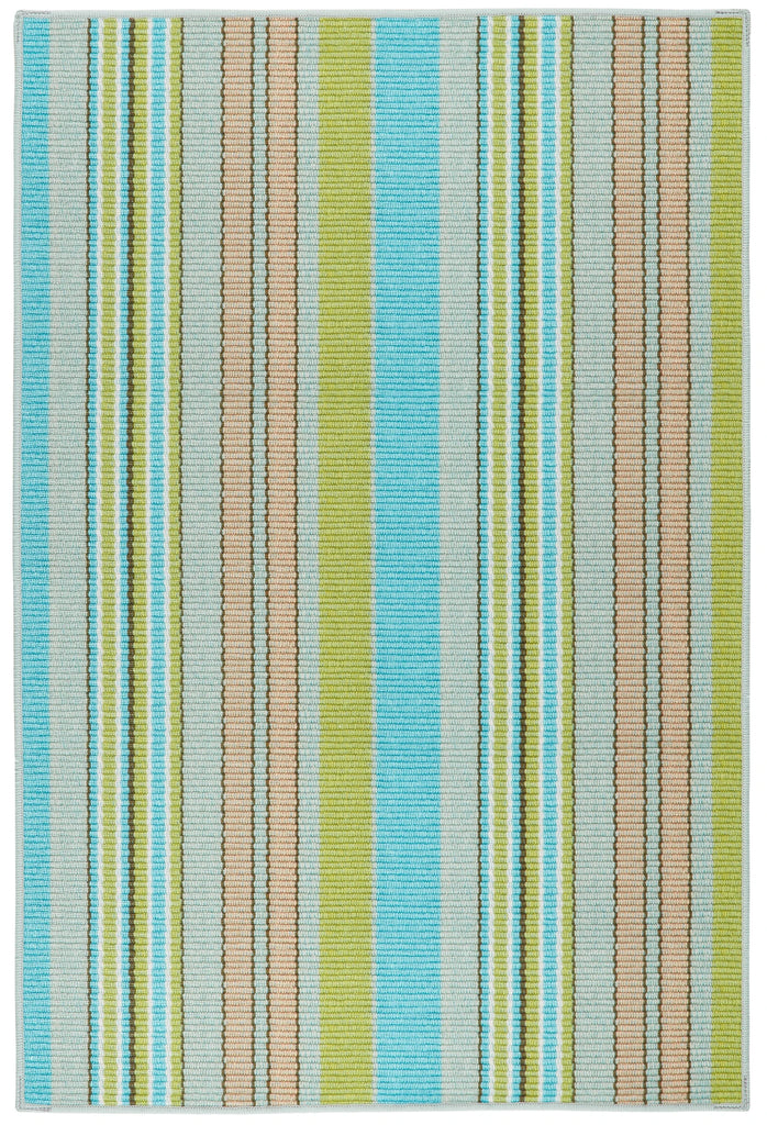 Dash & Albert - Aquinnah Ticking Multi Machine Washable Rug