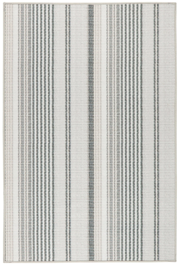 Dash & Albert - Gradation Ticking Grey Machine Washable Rug