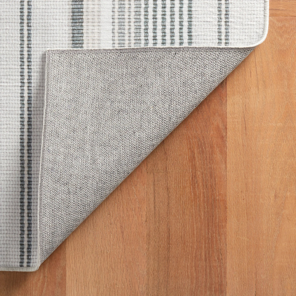 Dash & Albert - Gradation Ticking Grey Machine Washable Rug