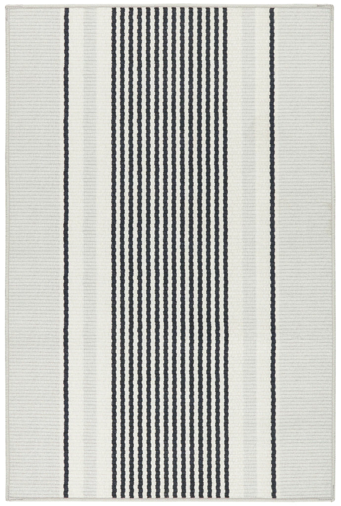 Dash & Albert - Gunner Stripe Grey Machine Washable Rug