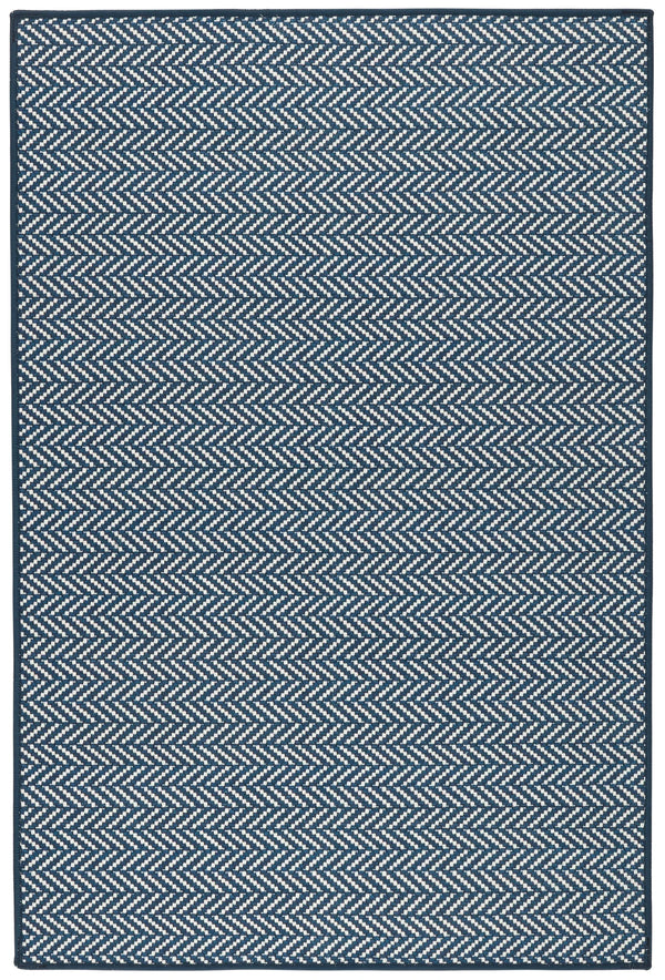 Dash & Albert - Herringbone Navy Machine Washable Rug