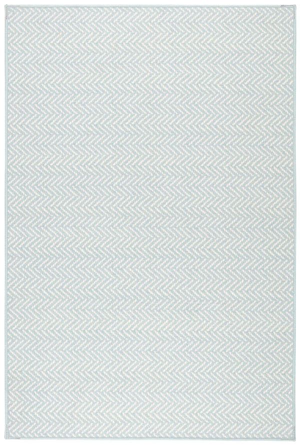 Dash & Albert - Herringbone Swedish Blue Machine Washable Rug