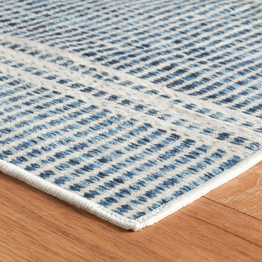 Dash & Albert - Malta Blue Machine Washable Rug