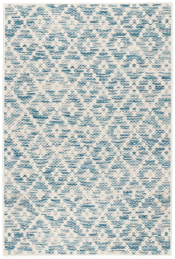 Dash & Albert - Melange Diamond Blue Machine Washable Rug