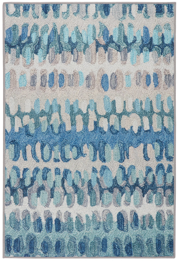 Dash & Albert - Paint Chip Blue Machine Washable Rug