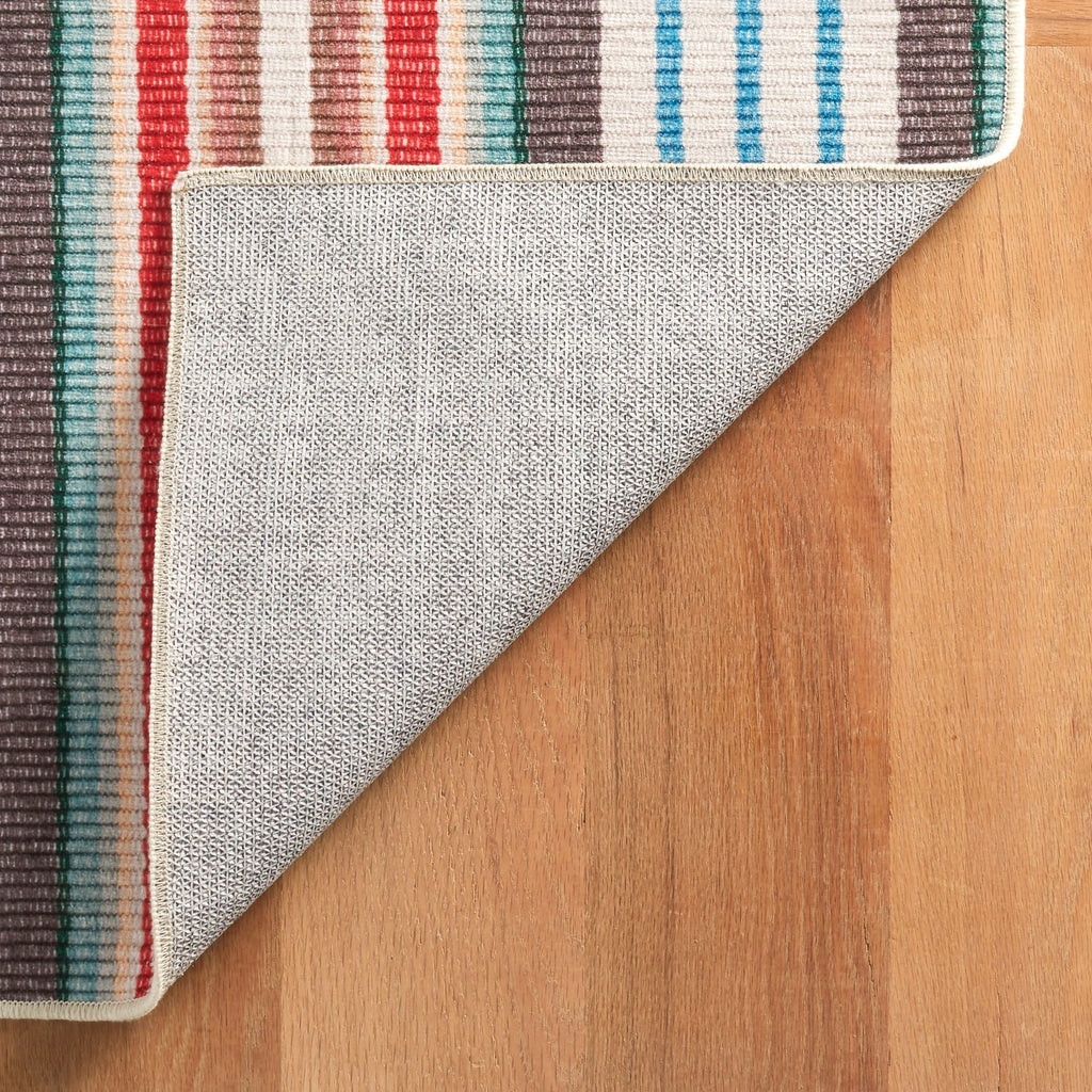 Dash & Albert - Ranch Stripe Multi Machine Washable Rug