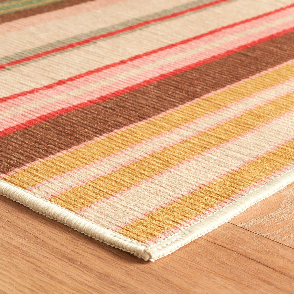 Dash & Albert - Sienna Stripe Multi Machine Washable Rug