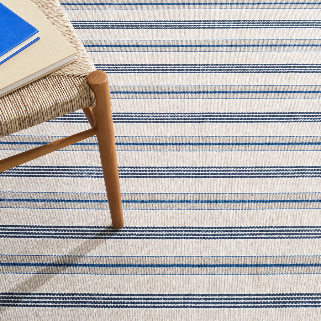 Dash & Albert - Nimes Ticking Neutral Machine Washable Rug