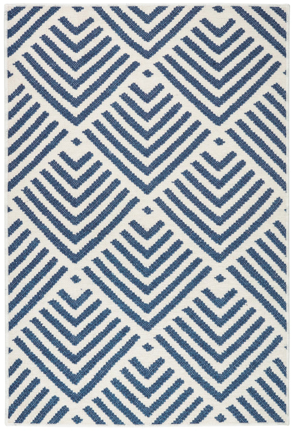 Dash & Albert - Cleo Navy Machine Washable Rug