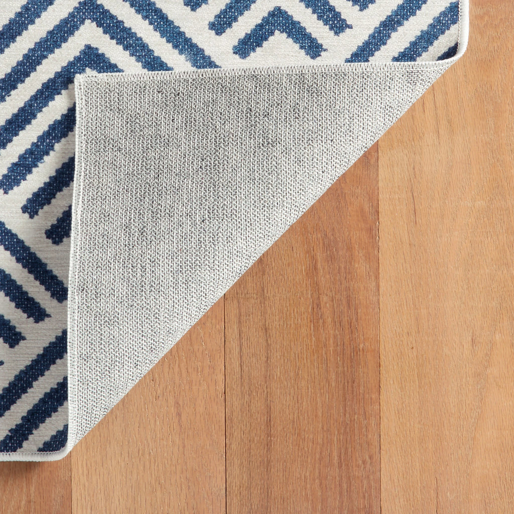 Dash & Albert - Cleo Navy Machine Washable Rug