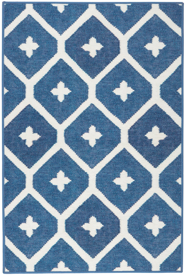 Dash & Albert - Elizabeth Navy Machine Washable Rug