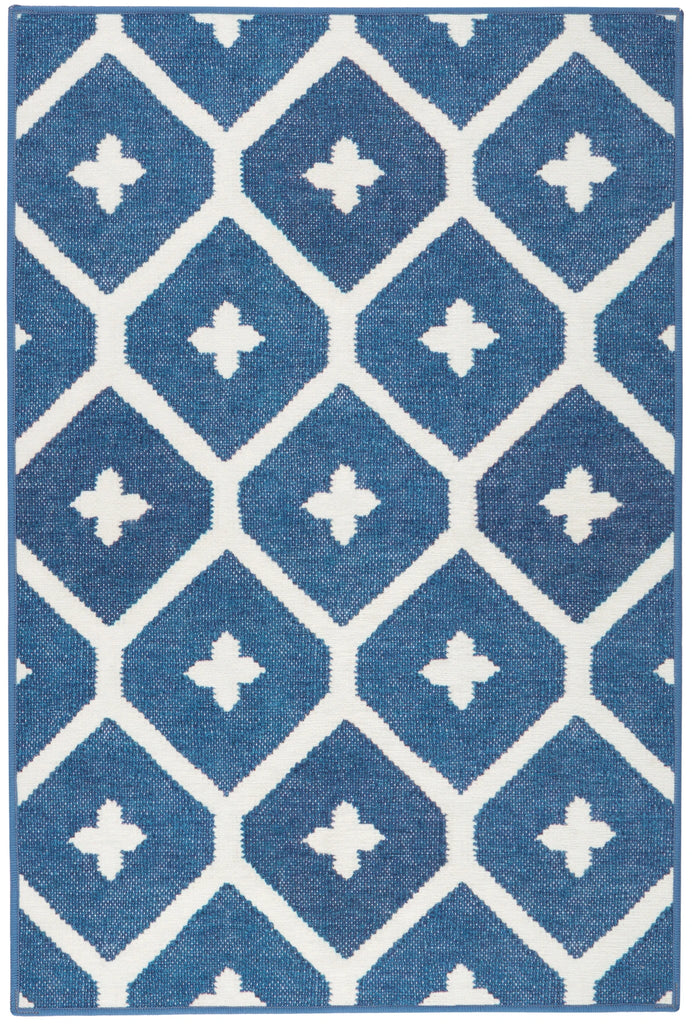 Dash & Albert - Elizabeth Navy Machine Washable Rug