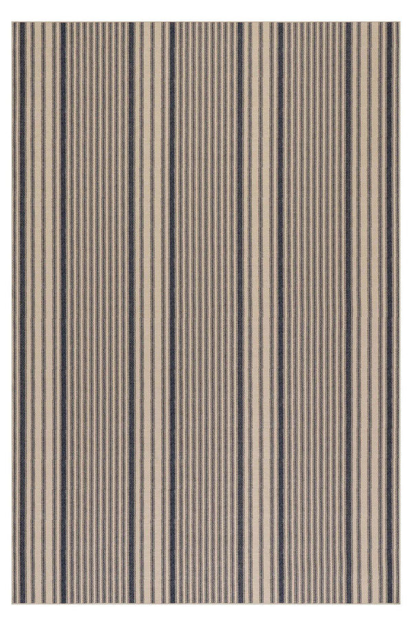 Dash & Albert - Clemira Coastal Striped Navy Machine Washable Rug