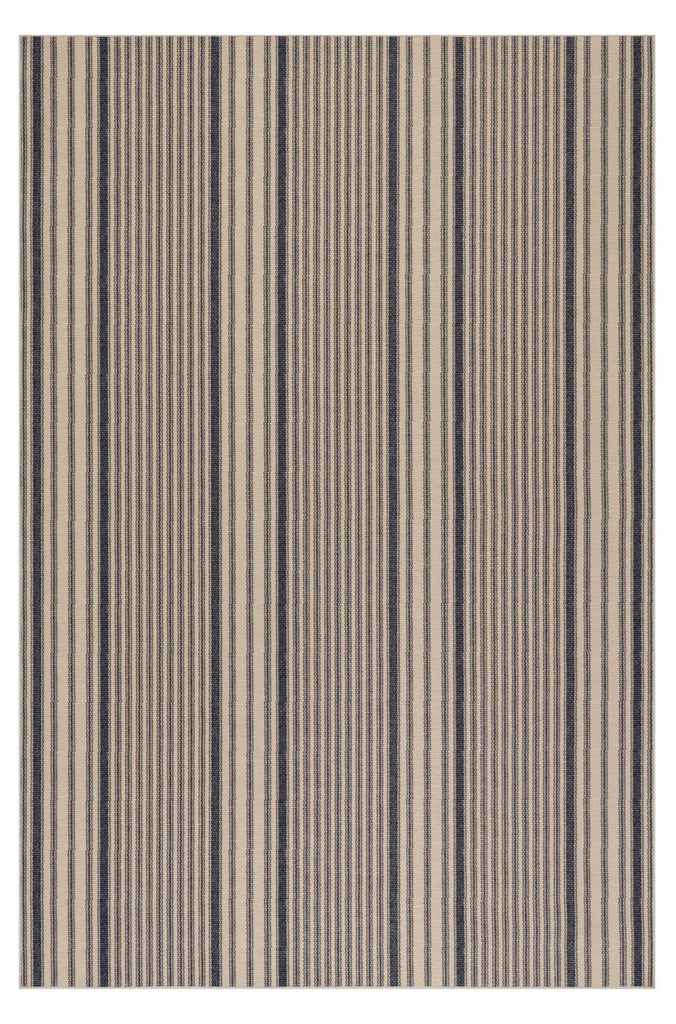 Dash & Albert - Clemira Coastal Striped Navy Machine Washable Rug