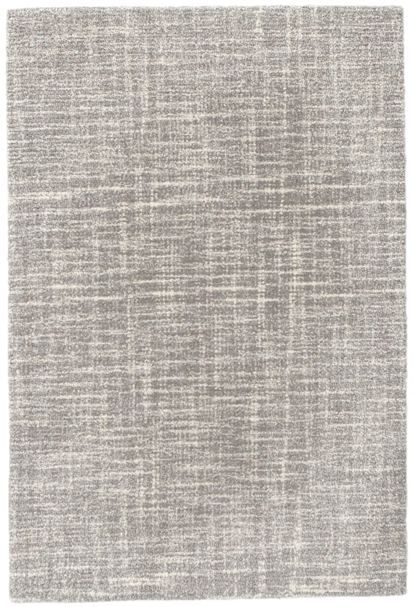 Dash & Albert - Crosshatch Dove Grey Hand Micro Hooked Wool Rug