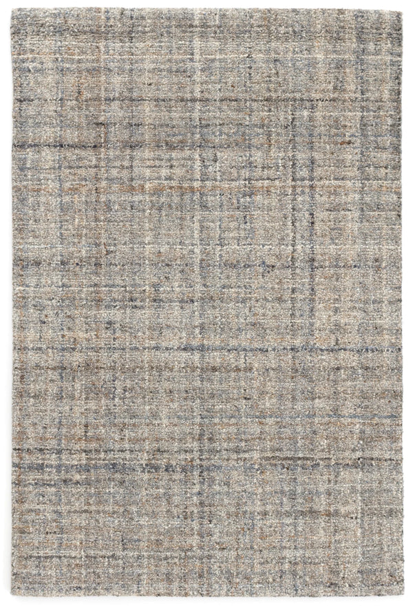 Dash & Albert - Harris Blue / Brown Hand Micro Hooked Wool Rug