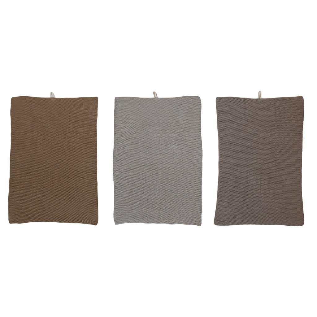 Knit Cotton Towels (Three Colours Available)