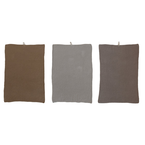 Knit Cotton Towels (Three Colours Available)