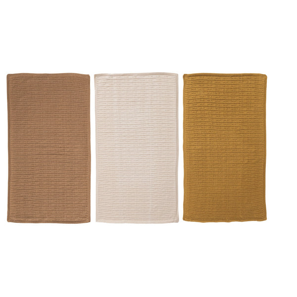 Cotton Knit Tea Towels (Three Colours Available)