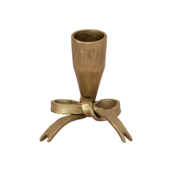 Cast Iron Bow Candle Holder