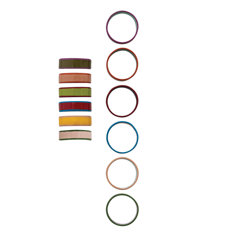 Enameled Napkin Rings (Six Colours Available)