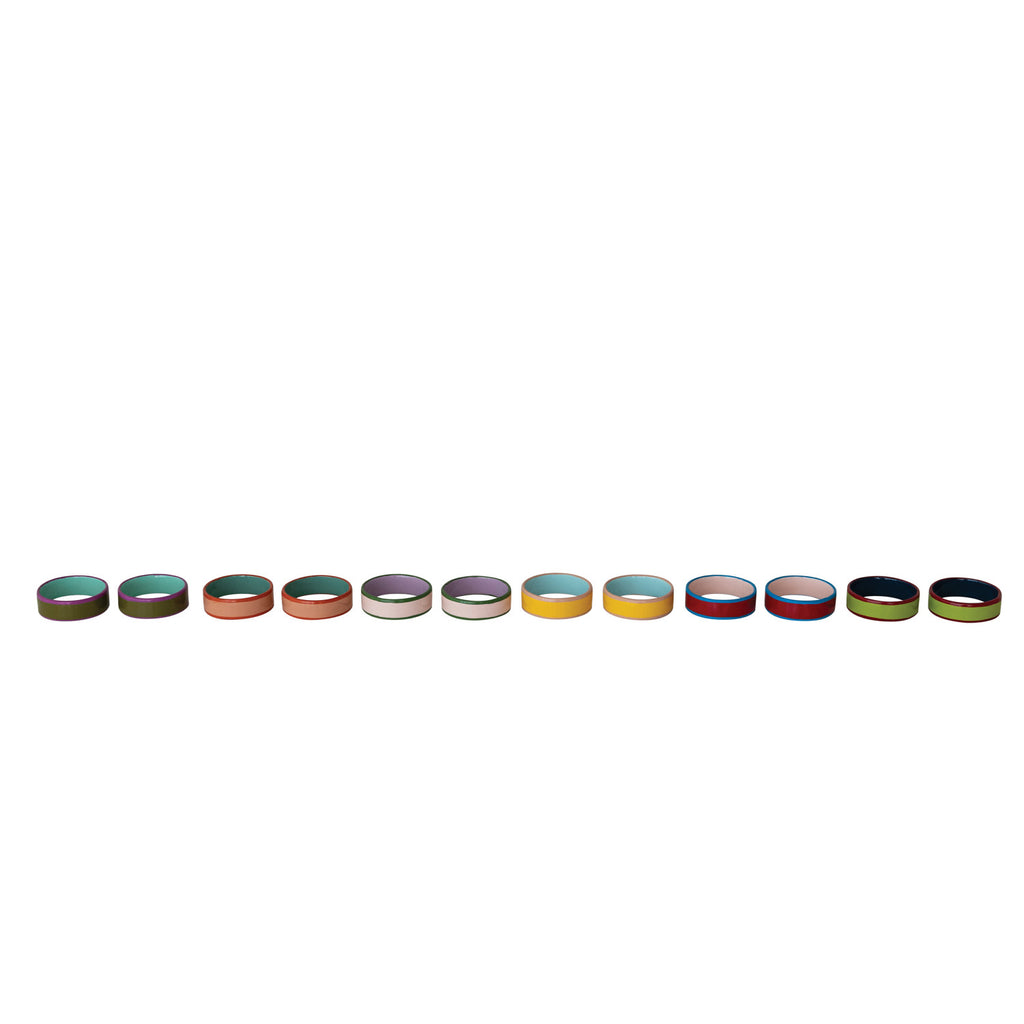 Enameled Napkin Rings (Six Colours Available)