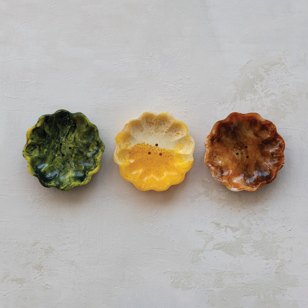 Flower Soap Dishes (Three Colours Available)