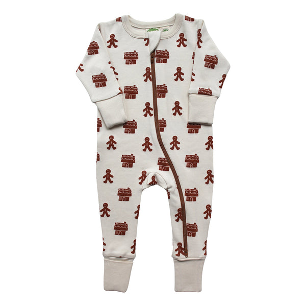 Parade Organics '2-Way' Zipper Romper - Gingerbread