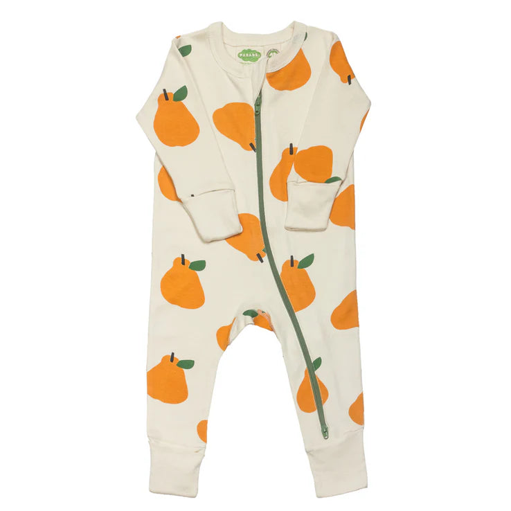 Parade Organics '2-Way' Zipper Romper - Large Pears