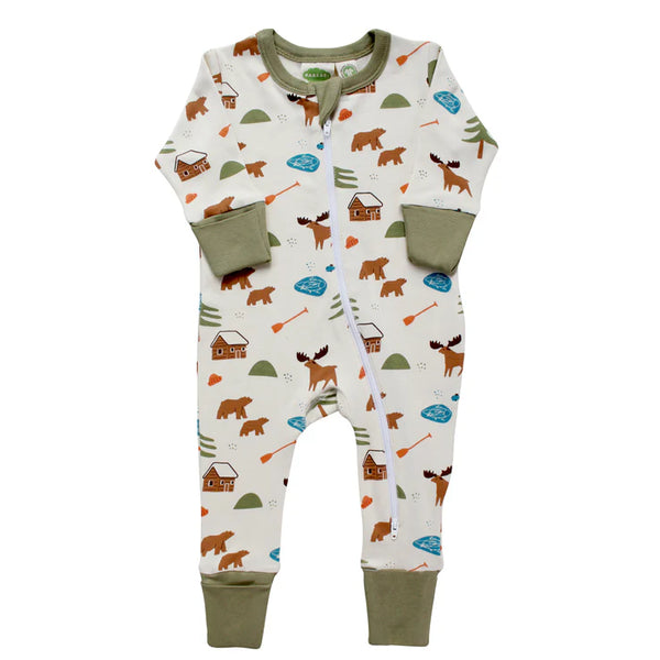 Parade Organics '2-Way' Zipper Romper - Oh Canada